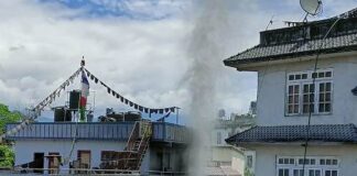 काठमाडौंमा बोरिङ खन्दा निस्कियो मिथेन ग्यास, चार घण्टादेखि ग्यासको मुस्लो जारी